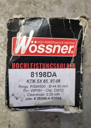 Wossner piston kit ktm - piston, sx