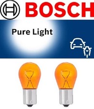 2x Bosch Pure Light Orange Indicator Bulbs For Nissan Primera 1.6 Visia