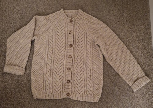 Ladies hand knitted aran - hand,