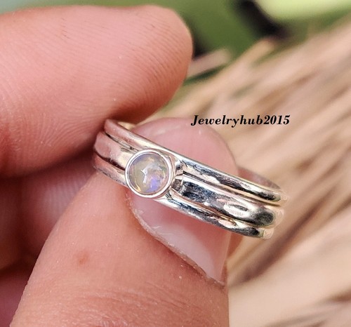 Opal spinner gemstone ring 925 - spinner,