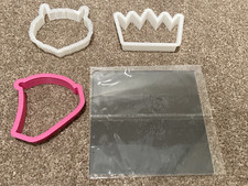 3 3D printed shaped cookie cutters & Custom Stencil