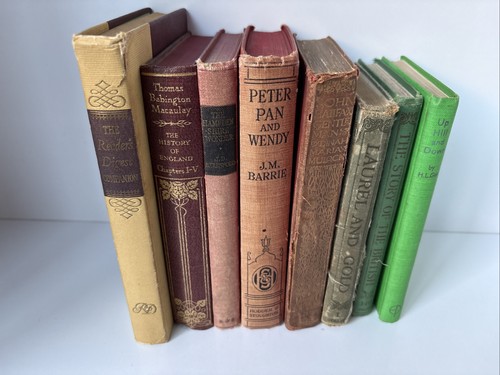 Old vintage distressed books - old,