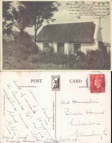 Traditional irish cottage with - irish,