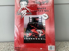 Betty Boop Duvet Set Brand New Duvet Cover + Pillow Case To Fit A Single Bed