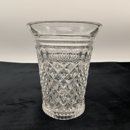 Pressed glass vase - pressed, clear