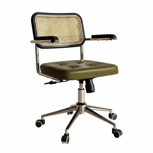 Rattan back swivel chair - rattan,