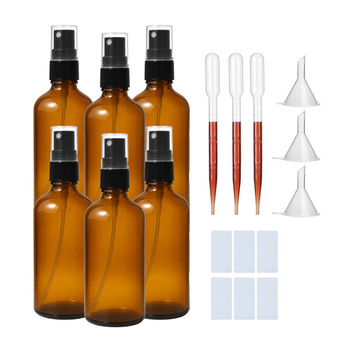 Amber glass fine mist - glass, atomiser