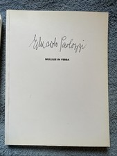 Eduardo Paolozzi Exhibition Catalogue  Nullius Verba 1989 Edinburgh Talbot
