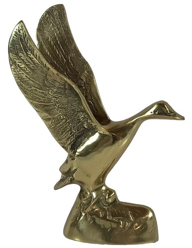 Vintage brass flying duck - brass,