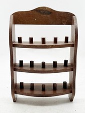 VINTAGE WOODEN THIMBLE RACK DISPLAY STAND  TREEN
