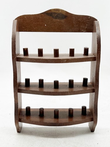 Vintage wooden thimble - wooden, rack