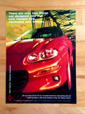 1998 Print Ad Chevrolet Camaro Z28 8"x10-1/2"