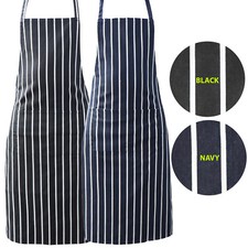 Striped Apron Kitchen Cooking Chef Catering Butcher Bbq Chef Front Pocket Apron