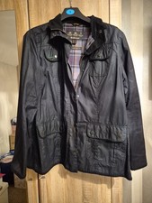 Barbour Women's Size 16 Black Waxed  Jacket