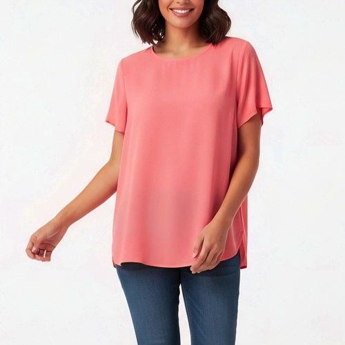 Relaxed fit chiffon blouse - chiffon,