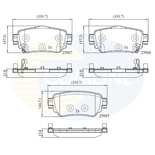 Brake pads set - brake, for