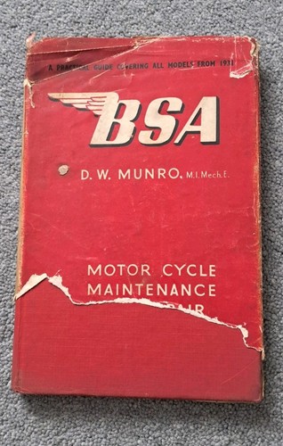 Bsa motor cycle maintenance - maintenance, a