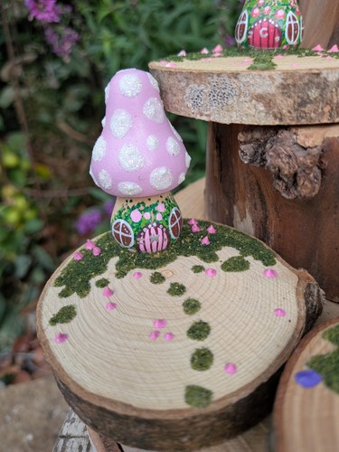 Mushroom fairy house with - mushroom,