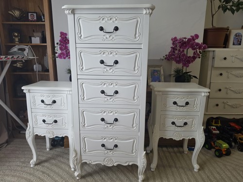 French chateau tallboy drawers - french,
