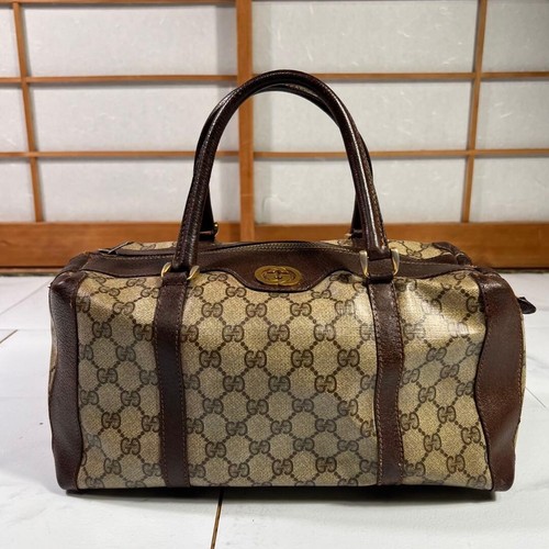 Gucci brown beige leather - brown,