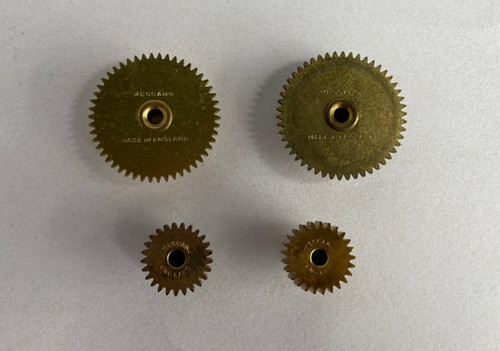 Meccano parts 25 - #27, brass