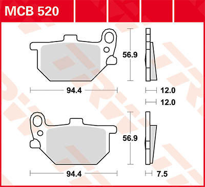 Front brake pads trw lucas - 2,