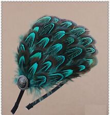 1920's DECO Gorgeous FEATHER FLAPPER HEADBAND HAIRPIECE WEDDING PARTY BRIDAL