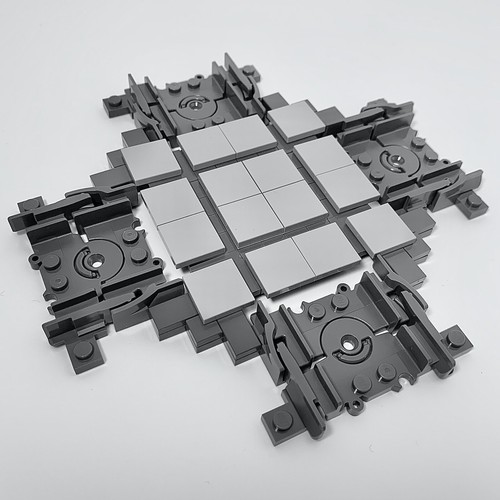 Lego city train cross track - train,