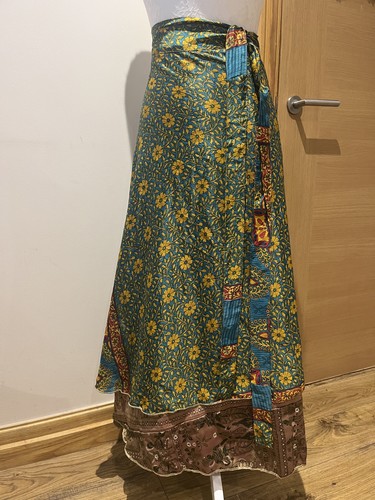 Long silk skirt maxi boho - silk,