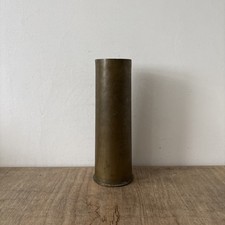 Antique Rustic 1917 Brass Shell Case Vase Large Dried Flower Vase Vintage Decor