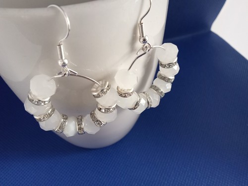 Hand made white jade faceted - made,