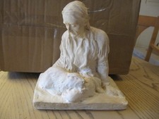 Plaster maquette of Grey Owl signed