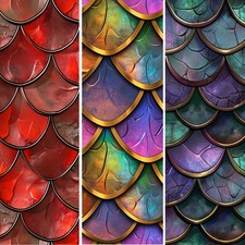 Dragon scales fabric 3 - -,