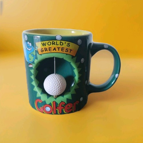 Spinning golf ball mug - golf, novelty