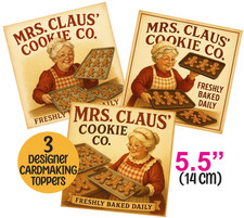 Vintage xmas card toppers - xmas,