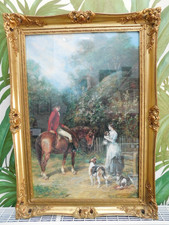 Ornately Framed Print "A Visit