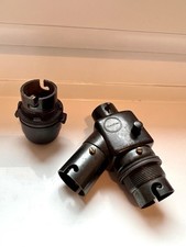 Vintage Bakelite 3 Way Lamp Fitting Extension & Lamp Holder B22