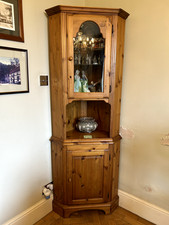 Ducal Victoria pine corner cupboard with glass door Excellent condition