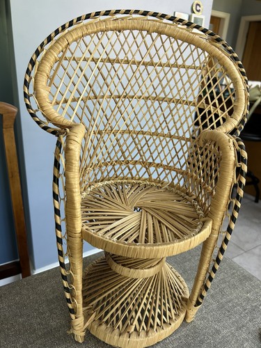 Large vintage boho wicker - boho,