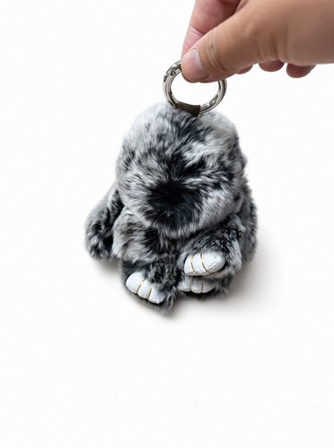 Gray plush bunny rabbit - plush,
