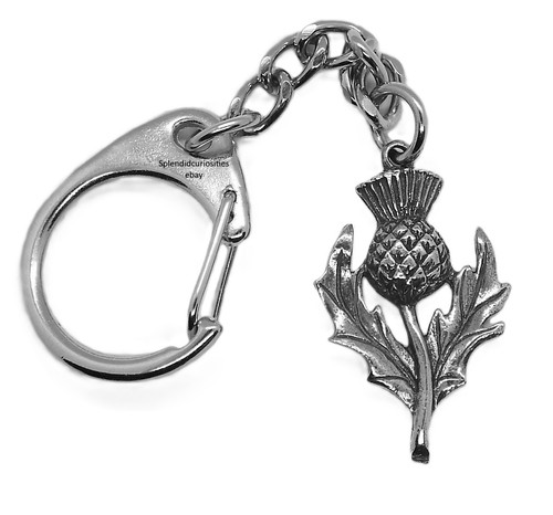 Scottish thistle keyring a - scottish,