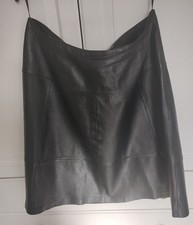 Autograph Black Leather Skirt