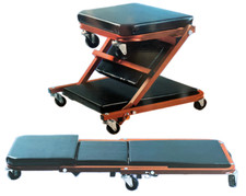 Hilta 2 in 1 Z Car Creeper Seat Rolling Padded Mechanics Garage Stool