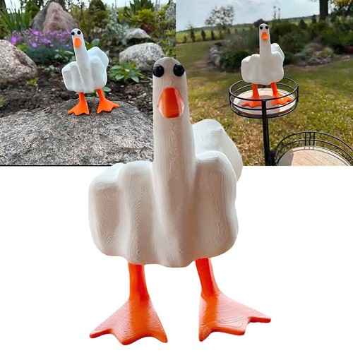 Middle finger duck resin - finger,