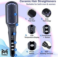 Hair Straightener Brush 3 in 1