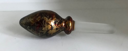 Hand blown red and - blown, gold
