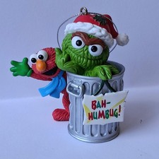 Sesame Street Oscar The Grouch & Elmo, Bah Humbug! Christmas Tree Ornament, 2013