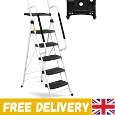 Sturdy 5-Step Folding Ladder