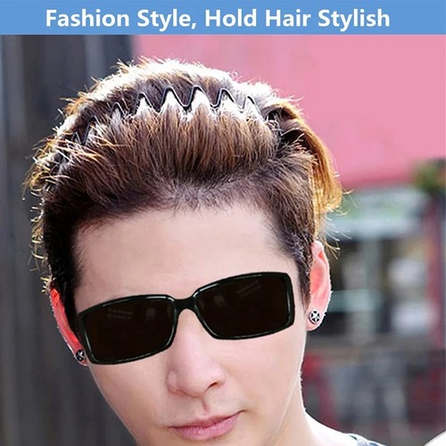 Black metal sports hairband - metal,