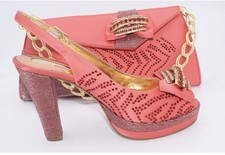 Coral Italian matching shoes